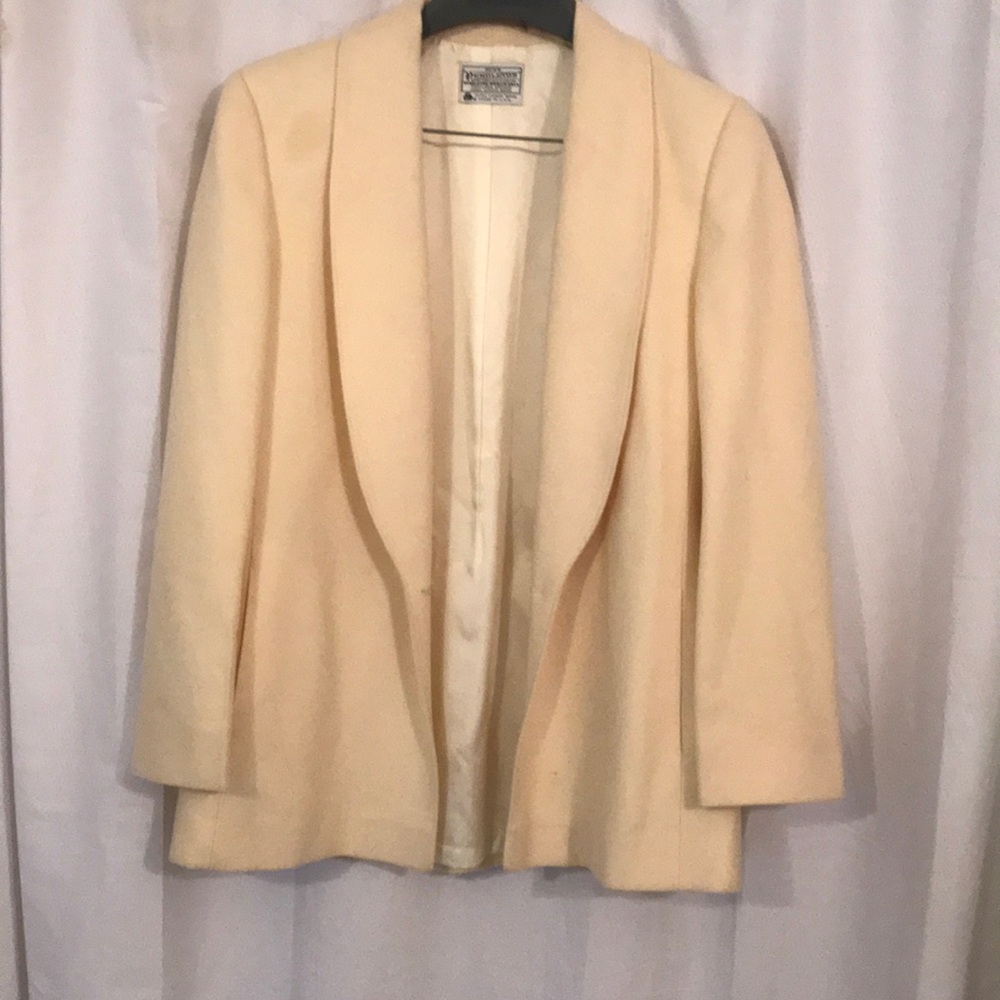 Pendleton pure virgin wool cream blazer size 6